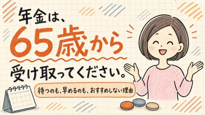 年金は、65歳から受け取ってください。の記事表紙