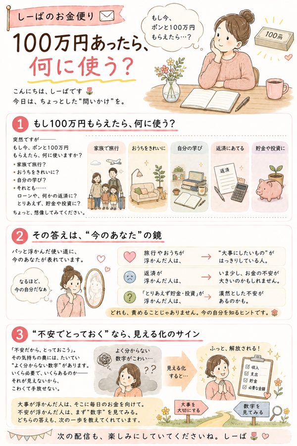 100万円についてのお便り
